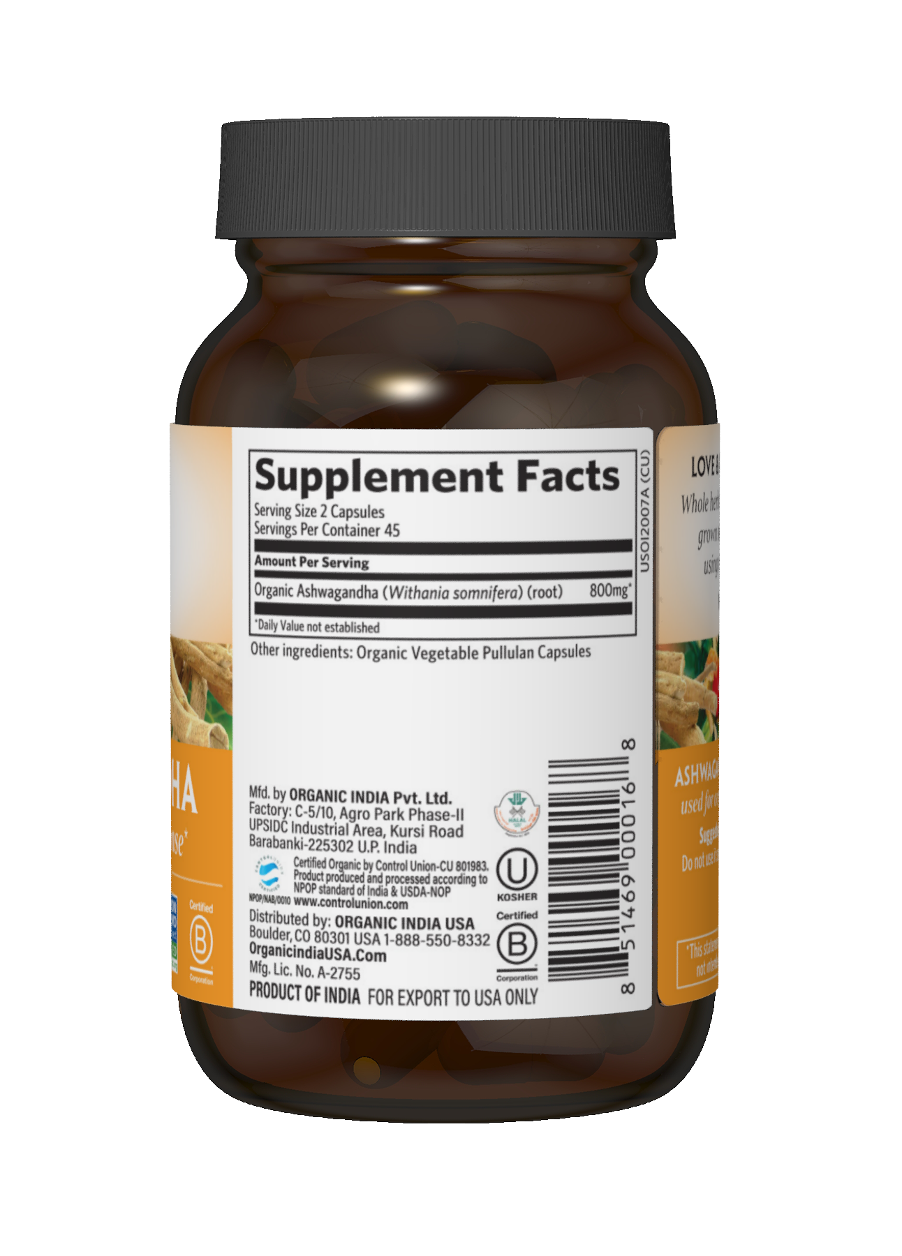 Organic Ashwagandha Root Extract 90 Vegan Capsules - Stress Relief & Immune Support Supplement for Men & Women - Daily Wellness, Anxiety Relief & Energy Boost