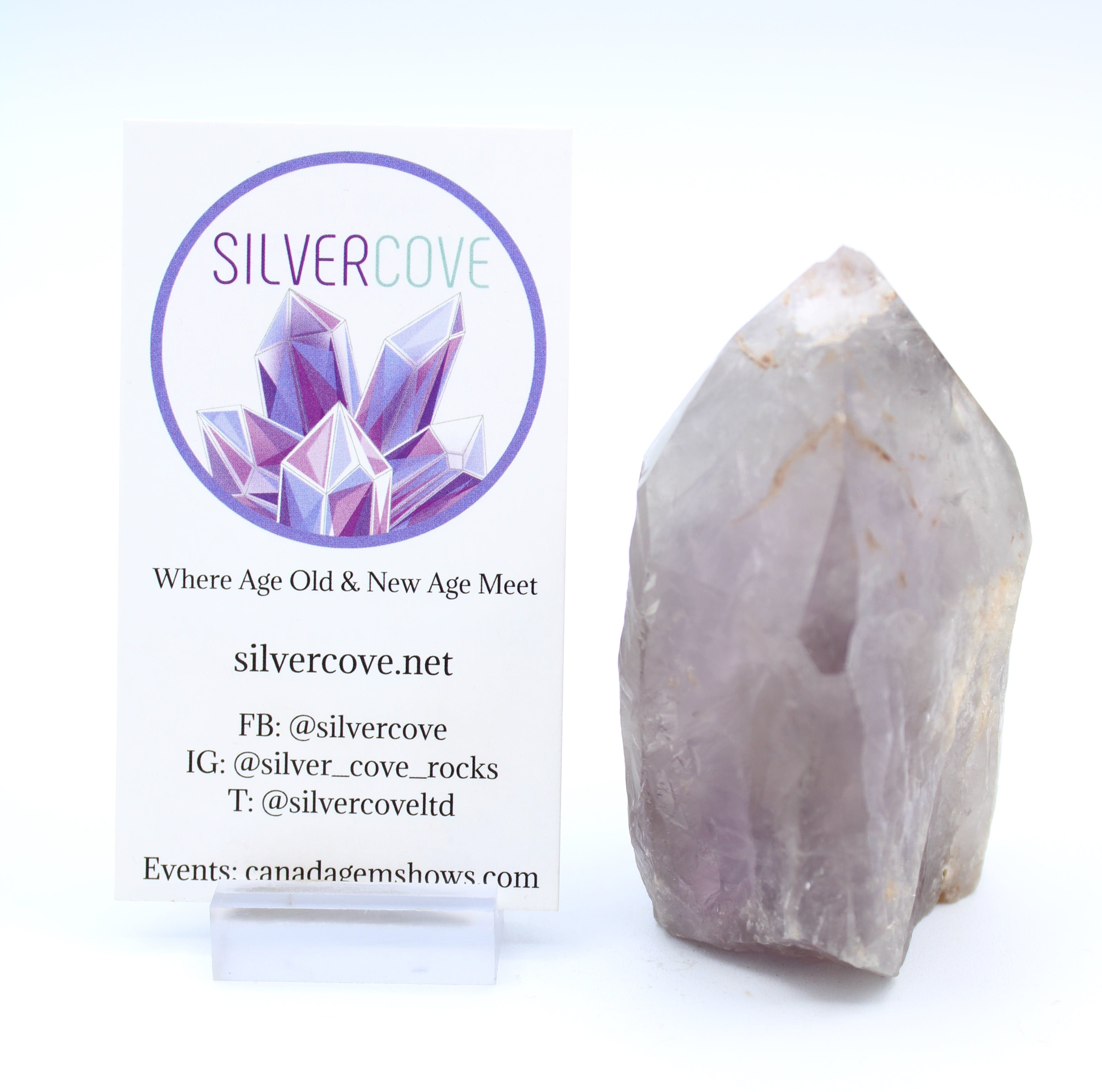Natural Bahai Amethyst Point Crystal - Rare Collectible from Closed Mine | Healing Stone for Meditation, Home Decor & Spiritual Gifts