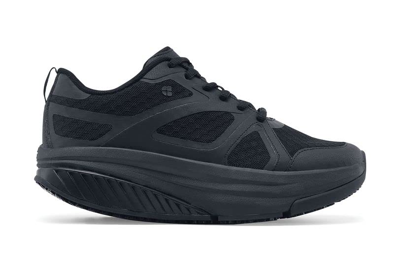 Women's Slip Resistant Work Sneakers - Shoes for Crews Energy II - Comfortable Non-Slip Shoes for Restaurant, Hospital & Retail Workers - Size 9.5 Black
