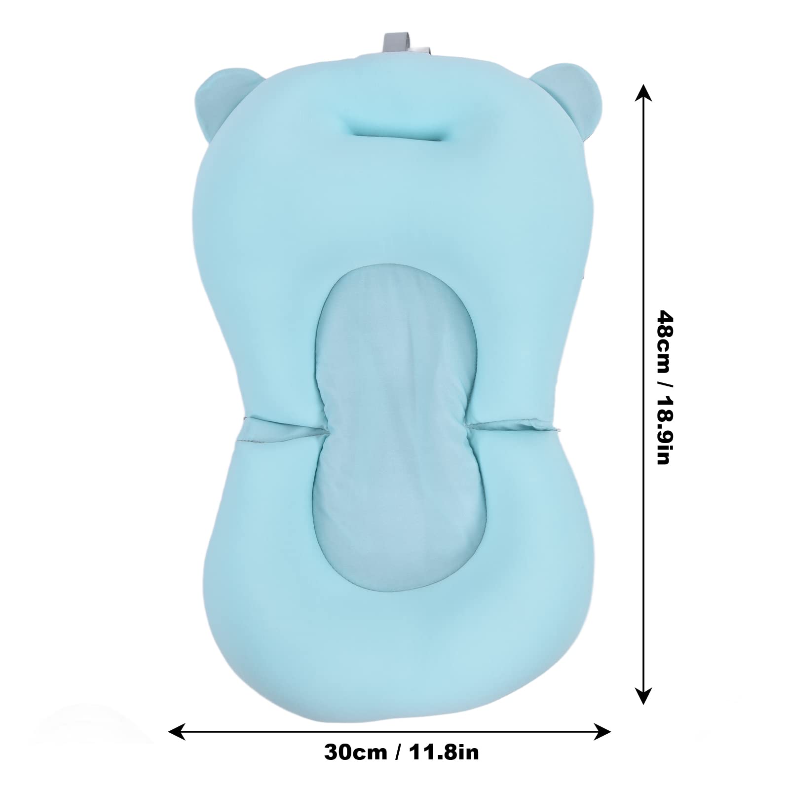Soft Baby Bath Pad with Quick Drainage & Secure Buckle Design - Newborn Bath Seat for Sink or Tub - Stretchy Swimsuit Cloth for Safe Bathing at Home (Pink) | Perfect for Infant Bath Time, Nursery & Travel