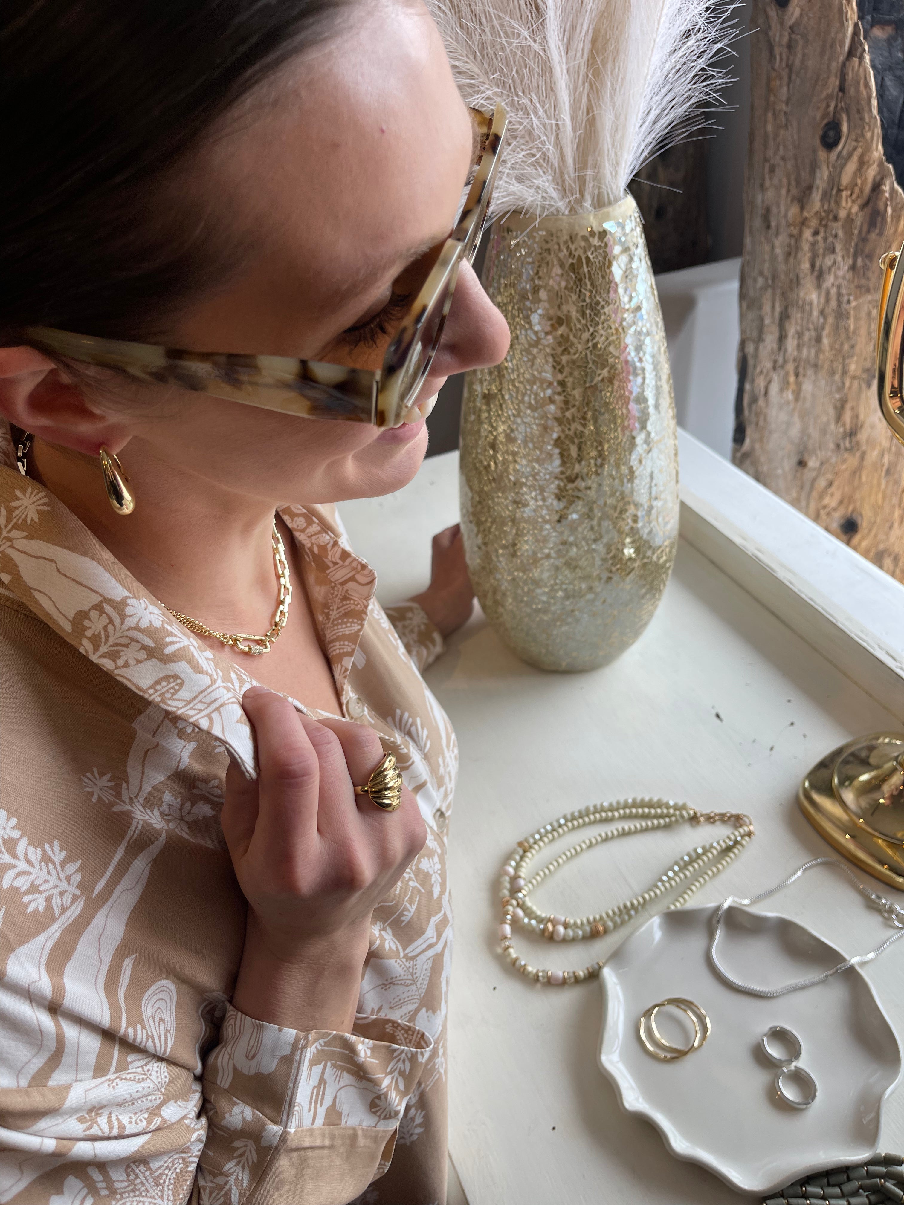 Helena de Jong x Freyja Jewelry Tray - Elegant Ring & Bracelet Organizer for Dresser, Vanity & Travel | Perfect for Home Decor & Gift