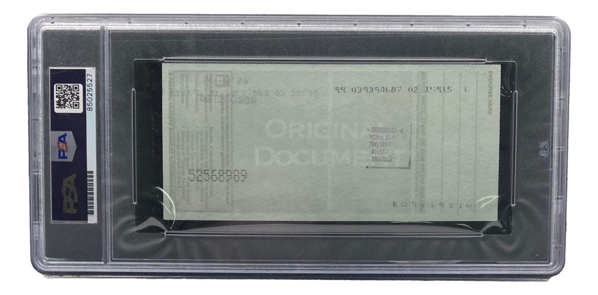 Authentic Bobby Thomson New York Giants Signed Bank Check with PSA/DNA Certification #85025527 - Perfect for Sports Memorabilia Collectors and Baseball Fans