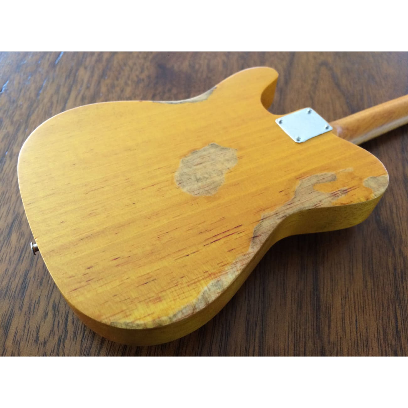 Fender™ Distressed Blonde Telecaster™ Mini Guitar Replica - Authentic Miniature Electric Guitar for Collectors, Musicians & Home Decor - Perfect for Music Lovers, Office Display & Gift Giving