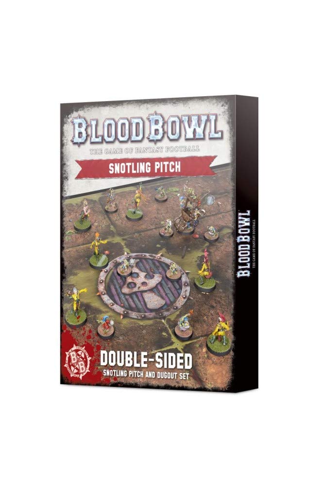 Blood Bowl Snotling Team Pitch & Dugout Set - Fantasy Football Game Accessory for Tabletop Gaming