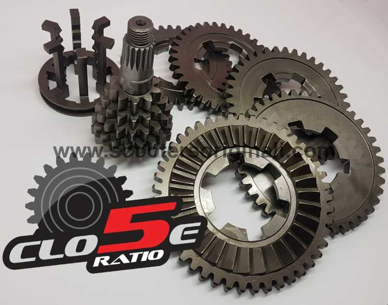 Lambretta 5 Speed Close Ratio Gearbox CLO5E 5 34 Tooth 5th Gear AF Rayspeed - High Performance Scooter Transmission Upgrade for Smooth Riding & Racing