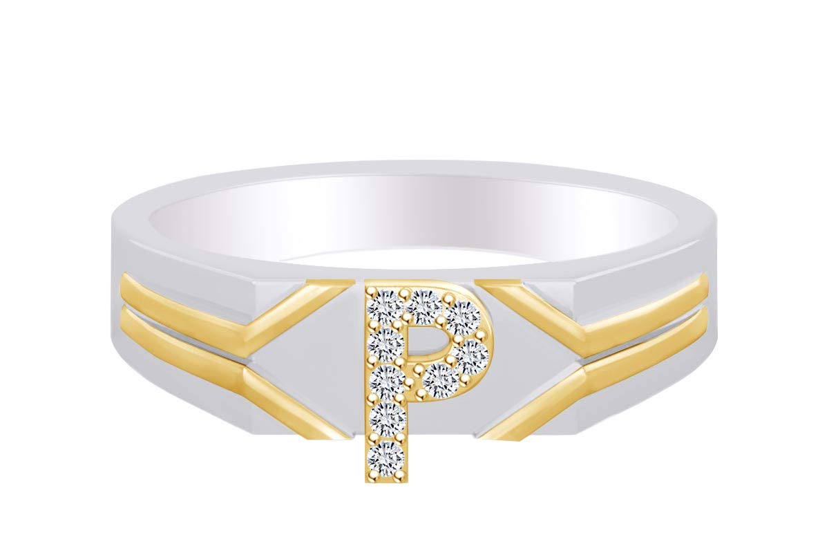Natural Diamond Accent Initial Letter 