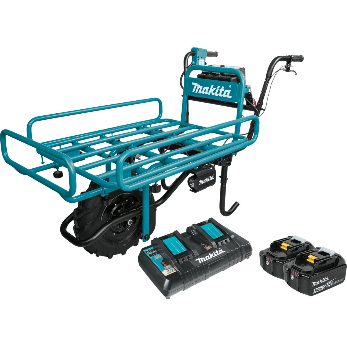 36V (18V X2) LXT® Brushless Cordless Power-Assisted Flat Dolly with 5.0Ah Battery - Heavy Duty Moving Equipment for Furniture, Appliances & Workshop Use