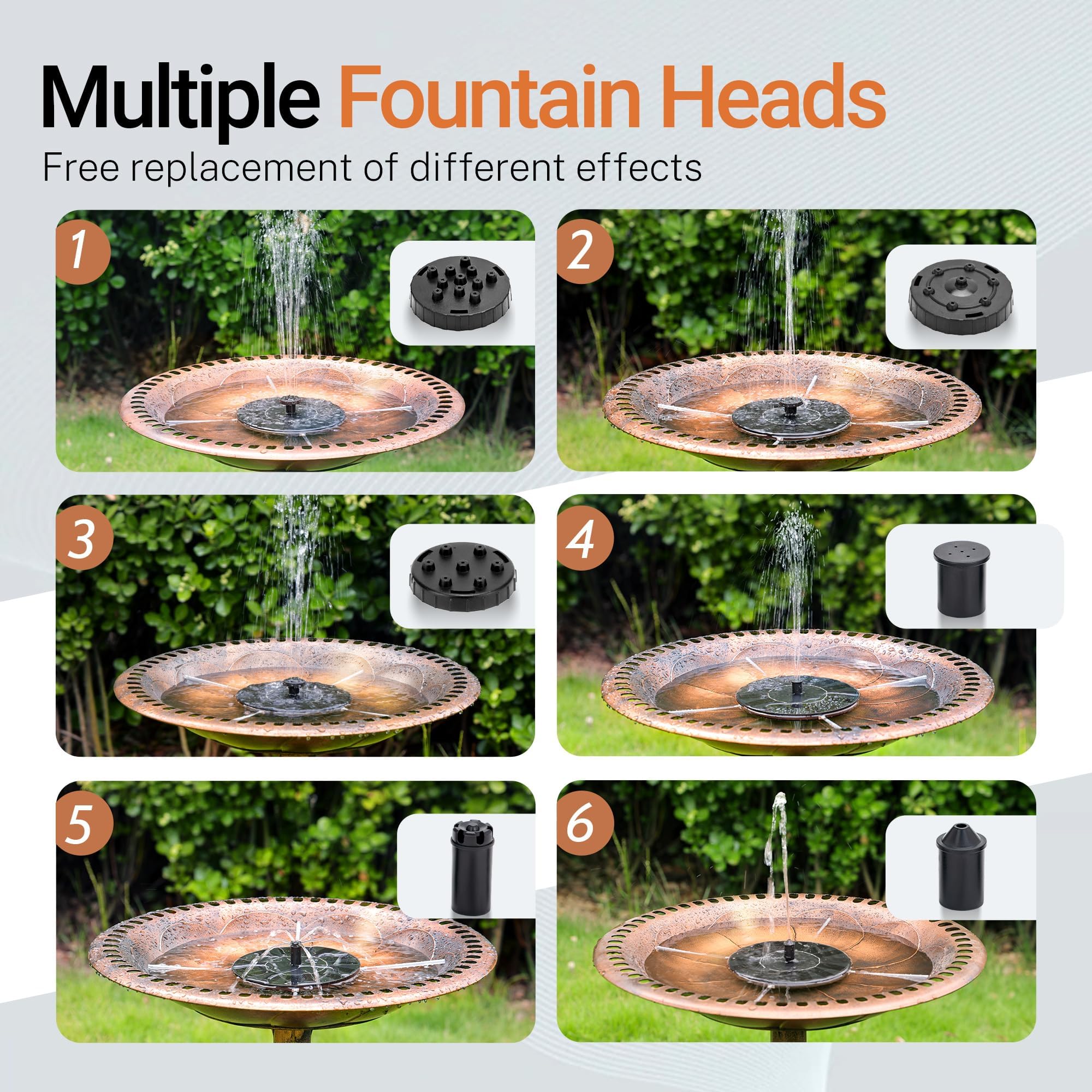 28 Inch Solar Powered Bird Bath with Fountain - Antique Polyresin Standing Birdbath for Outdoor Garden Decor, Copper Finish - Perfect for Attracting Birds to Your Backyard, Patio or Garden