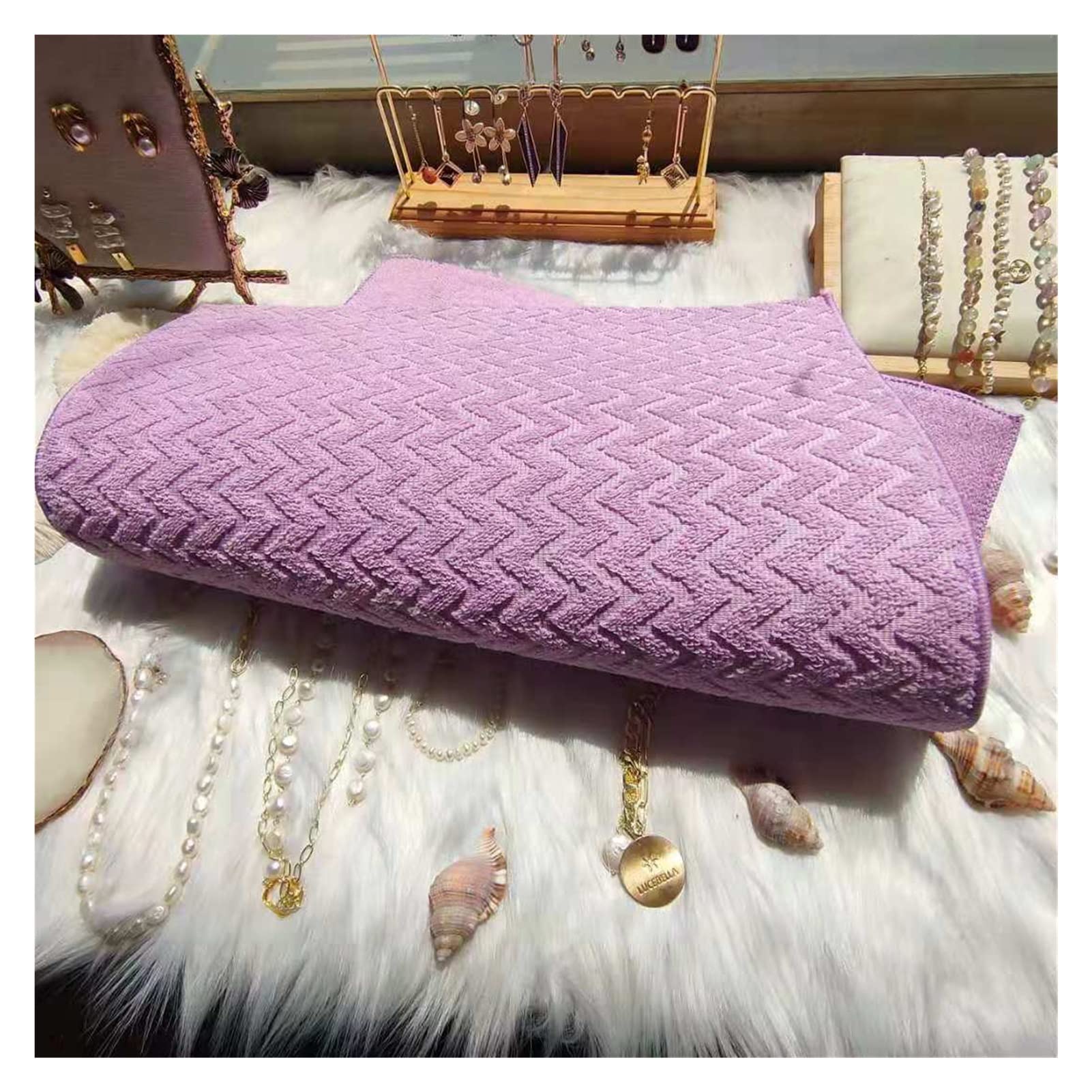 Ultra Absorbent Microfiber Dish Drying Mat for Kitchen Counter - 20x15 Inch Non-Slip Placemat, Drainer Pad for Dishes & Utensils (Purple) - Perfect for Kitchen, Dining Room, and RV Use