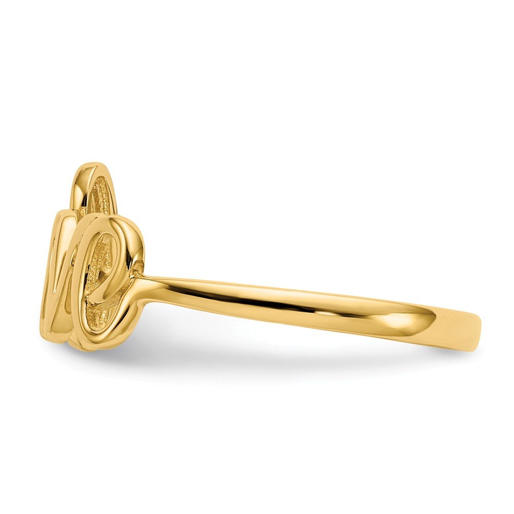 14K Solid Yellow Gold Love Ring Band for Women - Elegant Wedding, Anniversary, or Promise Ring Gift