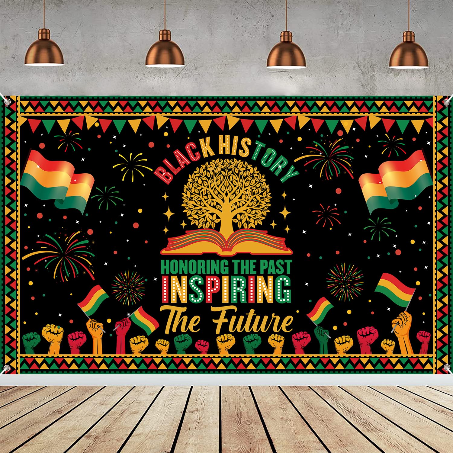 Black History Month Decor - African American Backdrop Banner for Classrooms & Events
