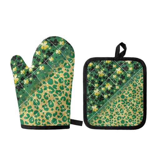 Green Floral Leopard