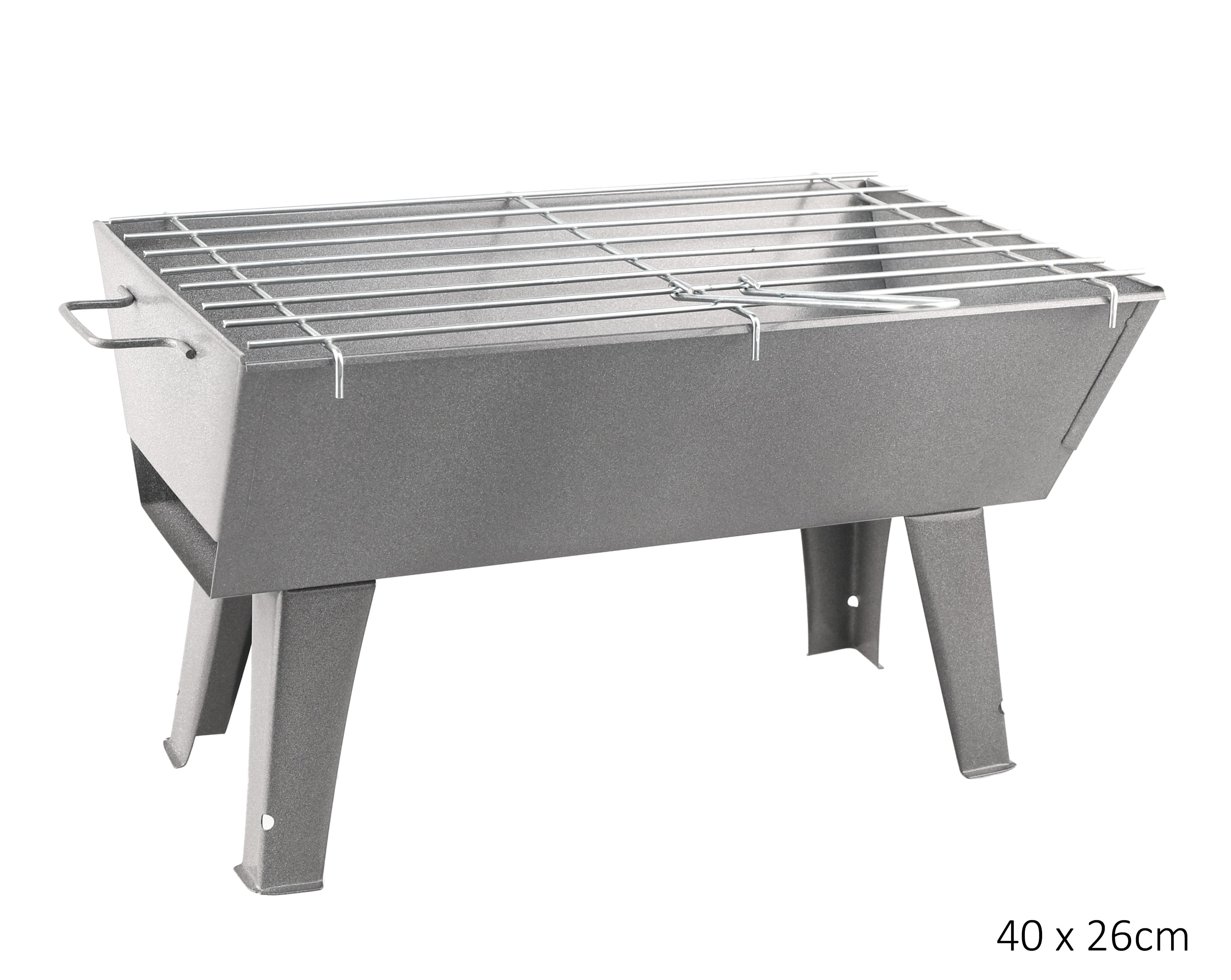 15.75x10.25 Inch Portable BBQ Grill - Compact Charcoal Grill for Camping, Picnics & Backyard Cooking - Small Outdoor Cooking Grill for Travel & Tailgating