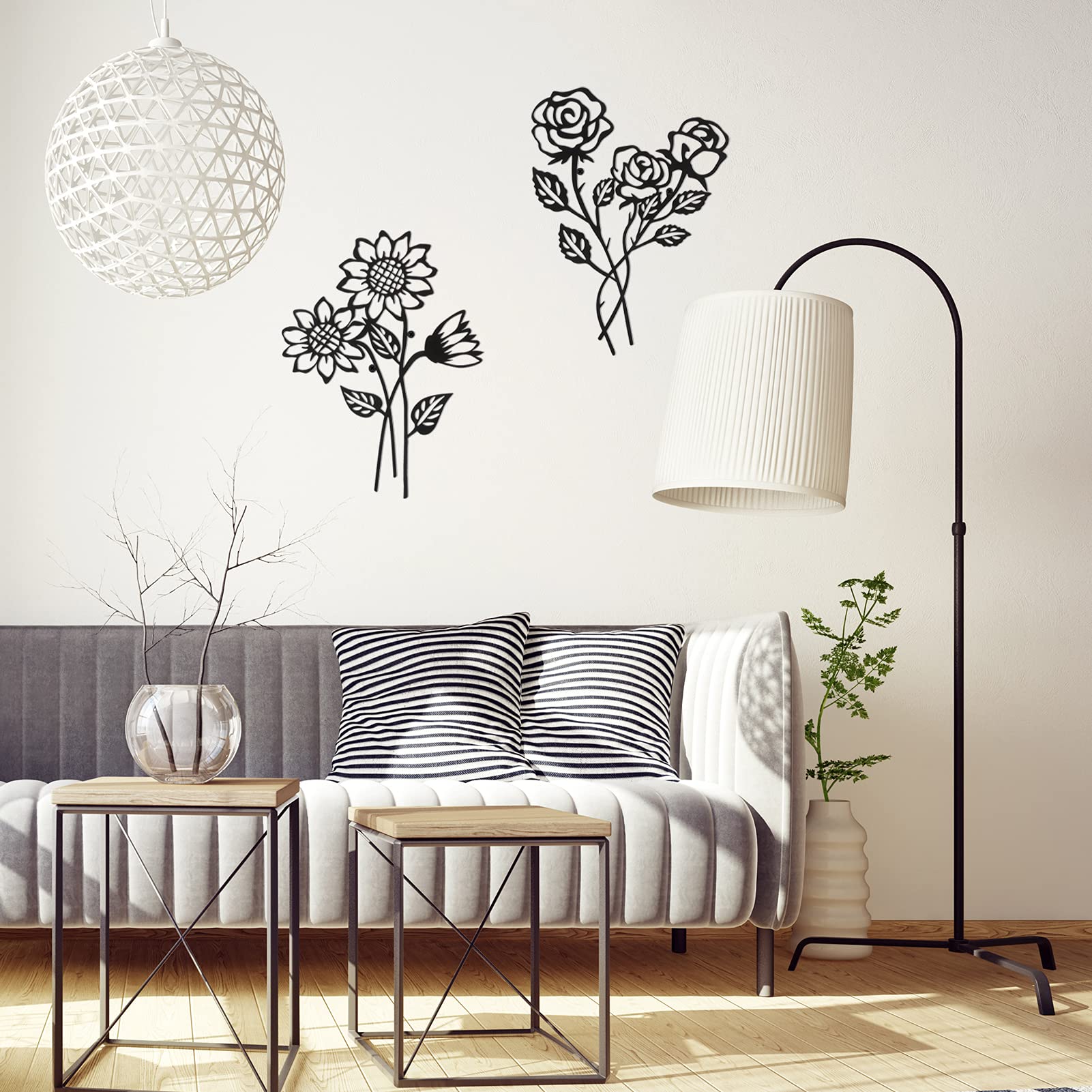 Biggun 2-Pack Metal Flower Wall Art - 16