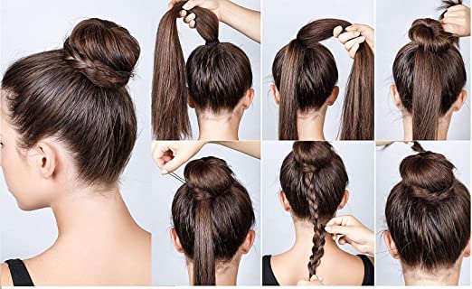SIA VENDORS 2+1 Pack Large Black Hair Donut Bun Maker for Women & Girls - 20g Hair Accessories for Ponytails, Updos & Special Occasions