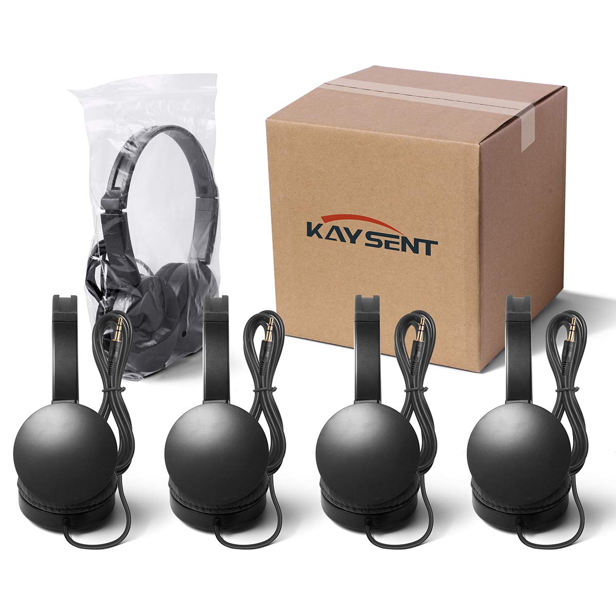 24 Pack Classroom Headphones for Students - Durable Kids & Adult Headphones for School, Library, Computer Labs (No Mic) - Perfect for Online Learning, Testing & Quiet Study Sessions