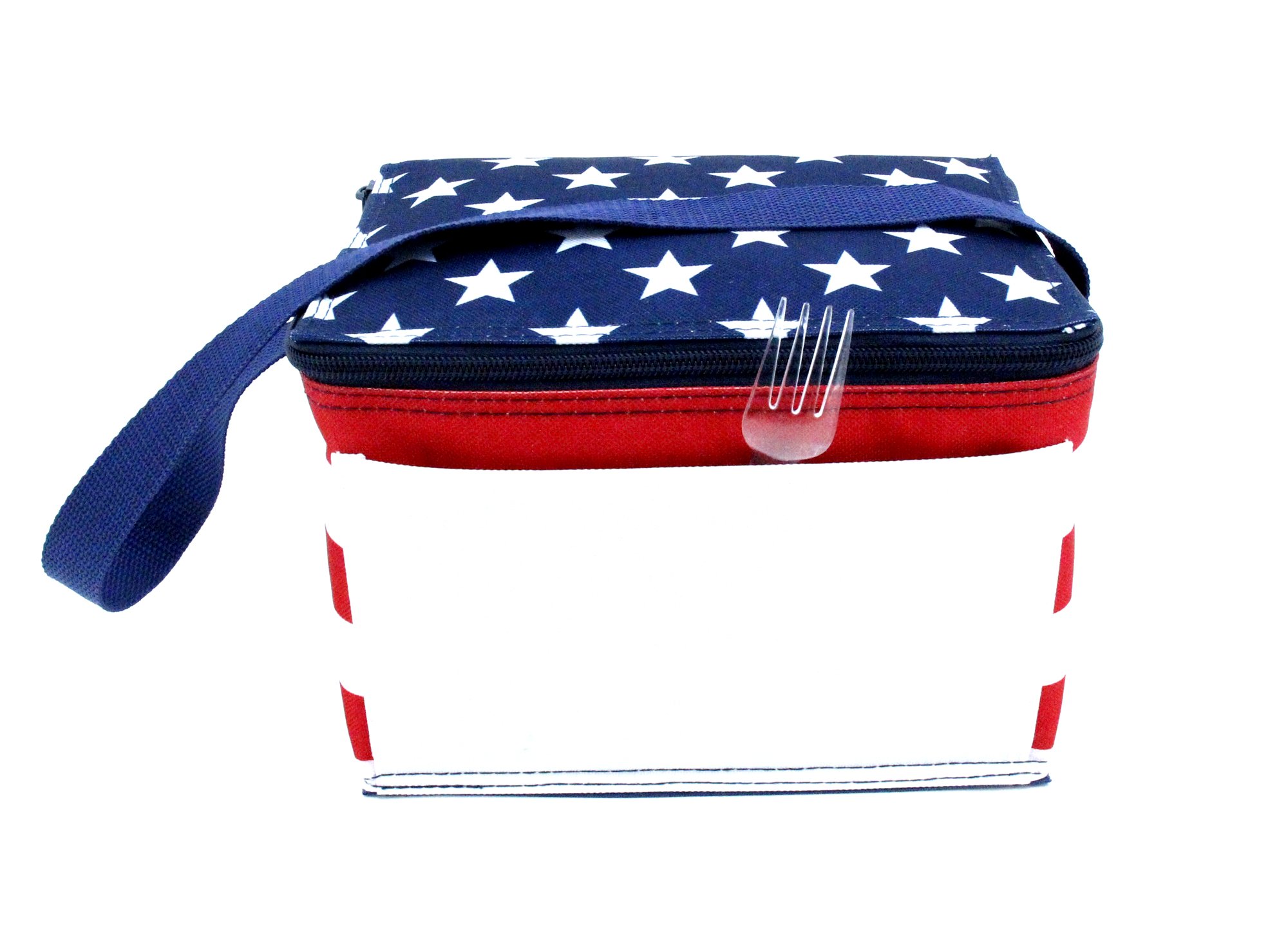 Patriotic Insulated Lunch Cooler Bag - 6 Can Capacity for Beverages & Picnics | Perfect for Work, School, Outdoor Activities & Beach Trips