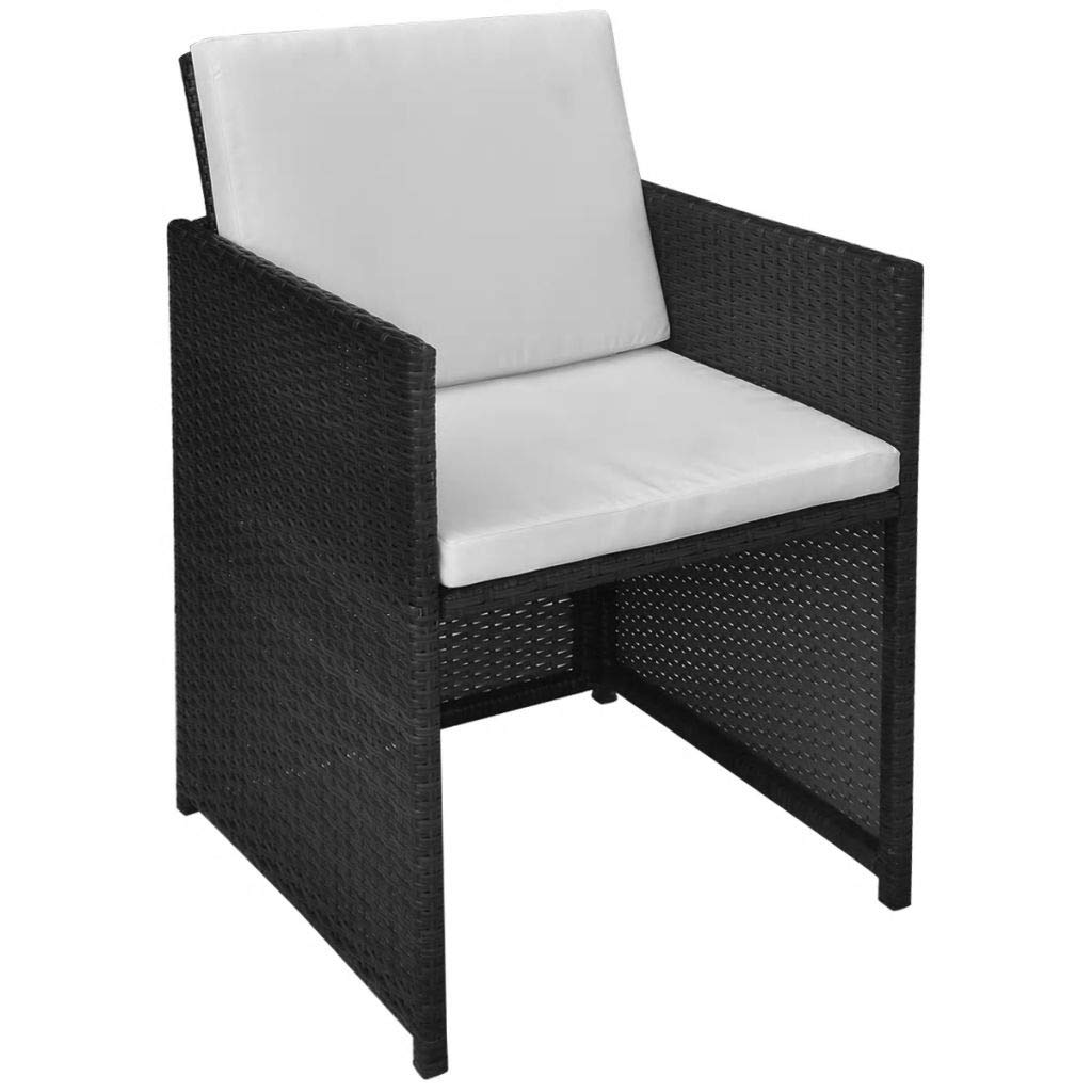 5PCS Outdoor Dining Set - Durable Patio Furniture with Large Rectangle Glass Table & Rattan Chairs, Steel Frame Conversation Set for Backyard, Garden, Poolside Dining and Entertaining