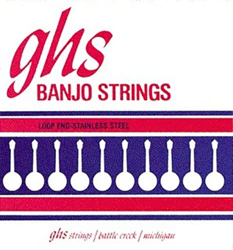 Premium GHS Banjo Strings (230) - Medium Gauge 11-30 for Bluegrass & Folk Music - Perfect for Professional Performances & Practice Sessions