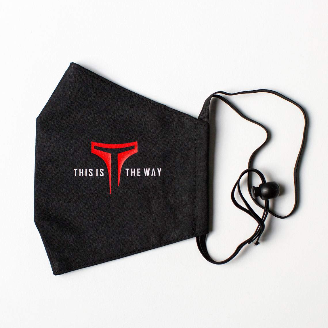Boom Lab This Is The Way Washable 3-Layer Face Mask with Filter Pocket - Adjustable Around-the-Head Strap, Breathable & Reusable (Red, Large) - Perfect for Cosplay, Conventions, and Daily Protection