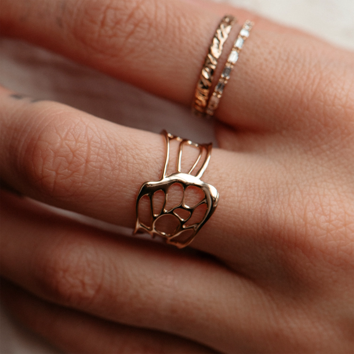 14K Yellow Gold Butterfly Ring - Elegant Winged Being Jewelry for Women, Perfect for Gifts, Parties & Everyday Wear