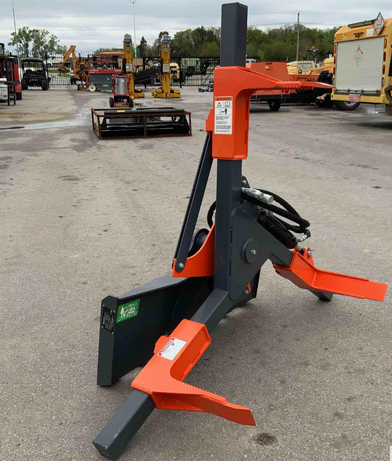 Heavy Duty Skid Steer Tire Grabber & Handler - RMTG70 Hydraulic Attachment for Loading Large Tires | Perfect for Construction Sites, Farm Equipment & Industrial Tire Handling