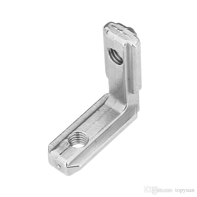 2020 Aluminum Corner Bracket L Shape Hidden - Heavy Duty Metal Brackets for Shelves, Cabinets & Furniture - Perfect for Home DIY Projects & Woodworking Support
