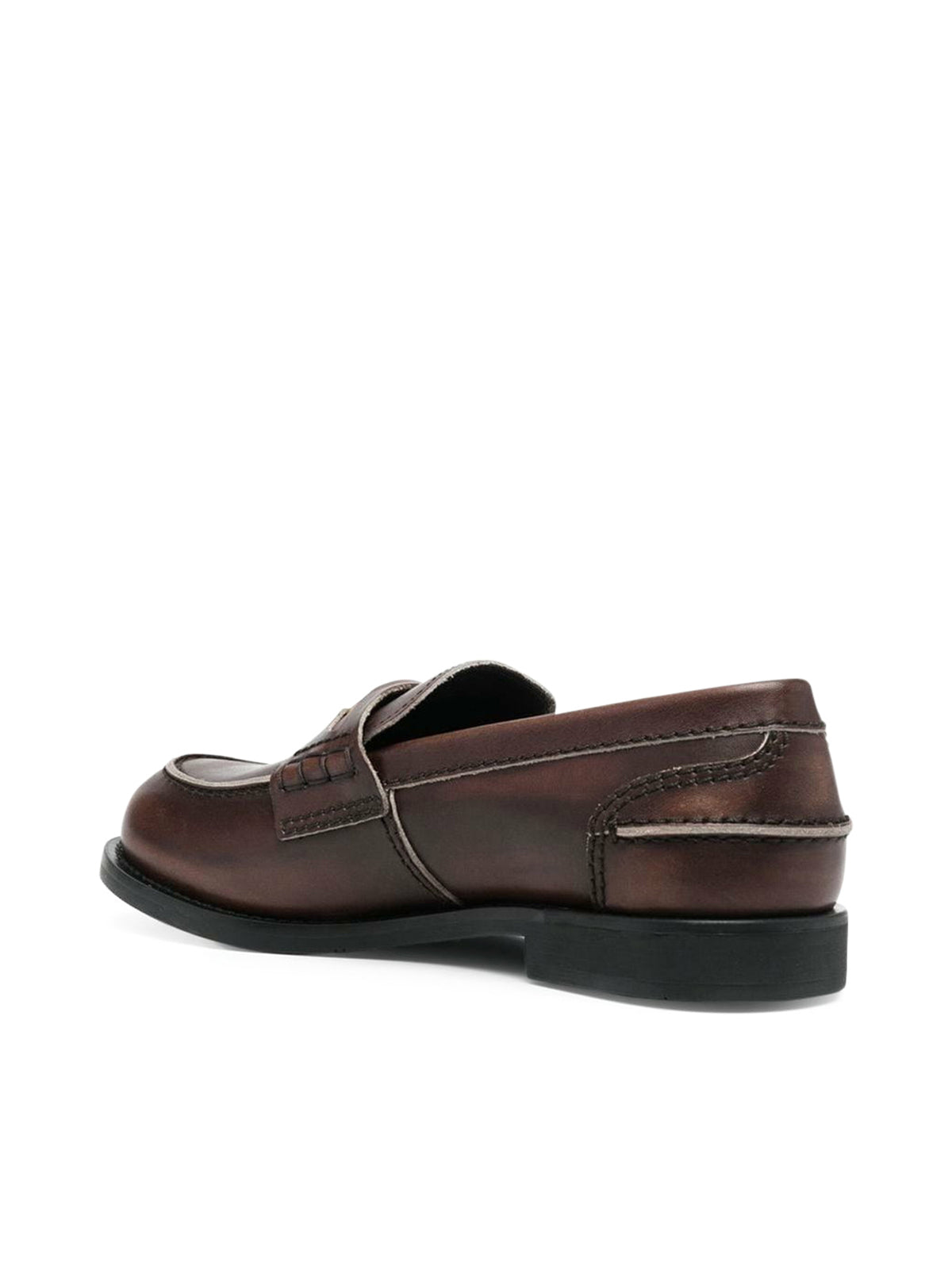 Miu Miu Leather Loafers for Women - Brown Genuine Leather Slip-On Shoes - Comfortable & Stylish Casual Footwear for Work, Office & Everyday Wear