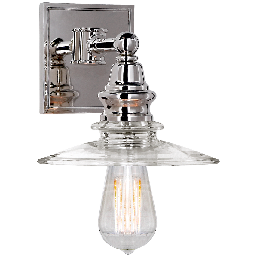 Covington Shield Sconce Wall Light - Vintage Brass Finish for Bedroom, Living Room & Hallway Decor | Dimmable LED Wall Sconce Lighting Fixture