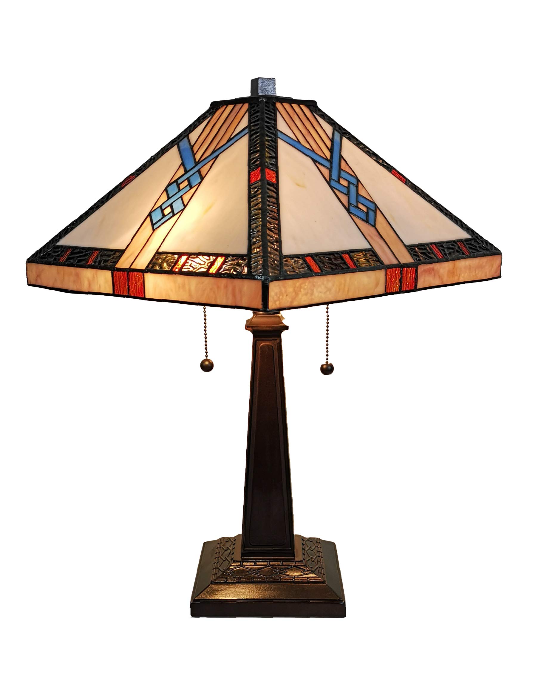 Tiffany Style Stained Glass Table Lamp - 23