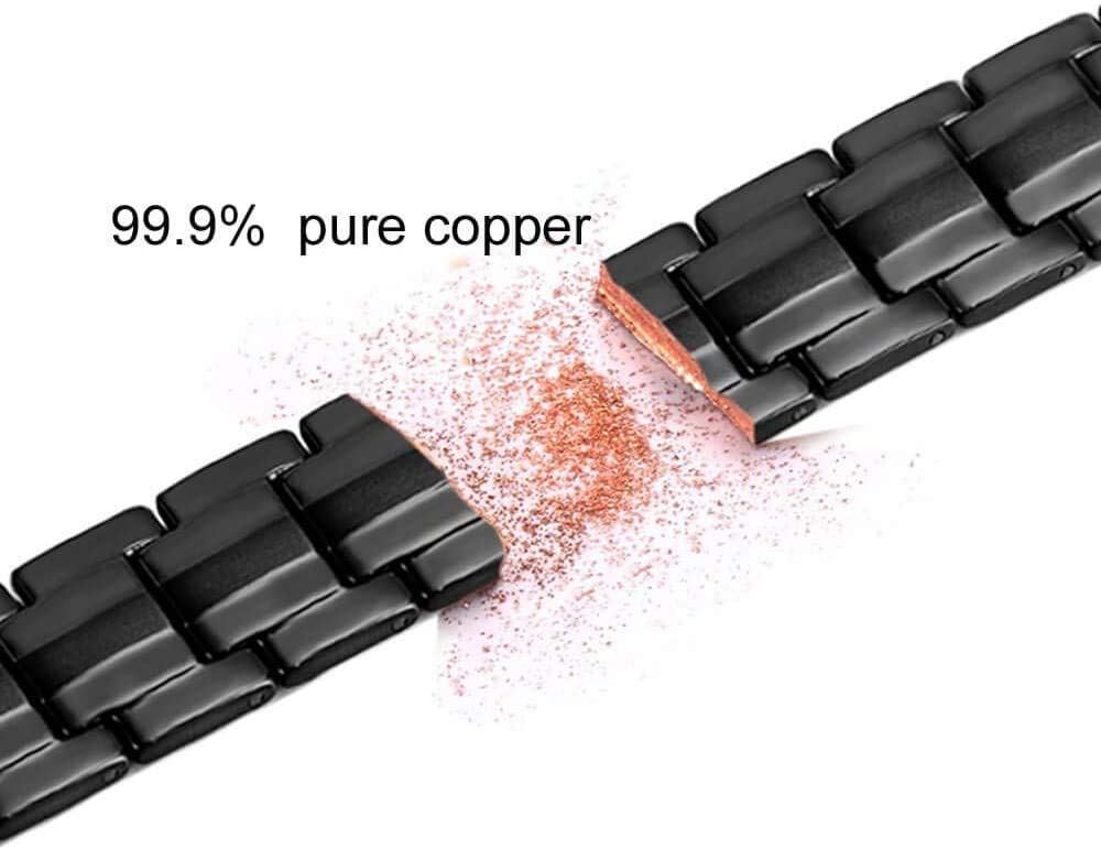 Feraco Solid Copper Magnetic Bracelet for Men & Women - 99.99% Pure Copper, Hand-Forged with 3500 Gauss Magnets - Pain Relief & Improved Circulation for Arthritis & Joint Discomfort