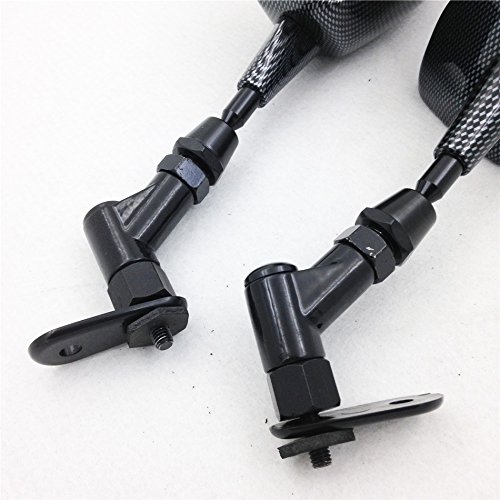 XKH Motorcycle Mini Mirrors - Universal Fit for Honda CBR600RR, Kawasaki Ninja 636 ZX6R, Yamaha YZF R6 R1 - Carbon Fiber Design - Perfect for Street Racing & Urban Commuting