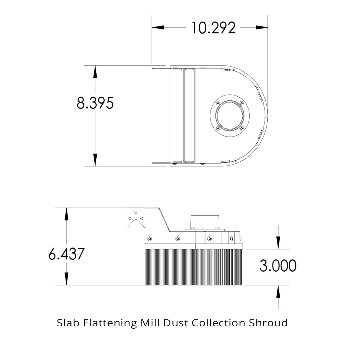 Woodpeckers Dust Collection Shroud for Slab Flattening Mill - Premium Dust Control Accessory for Woodworking & CNC Routers | Perfect for Workshop, DIY Projects & Professional Wood Shops