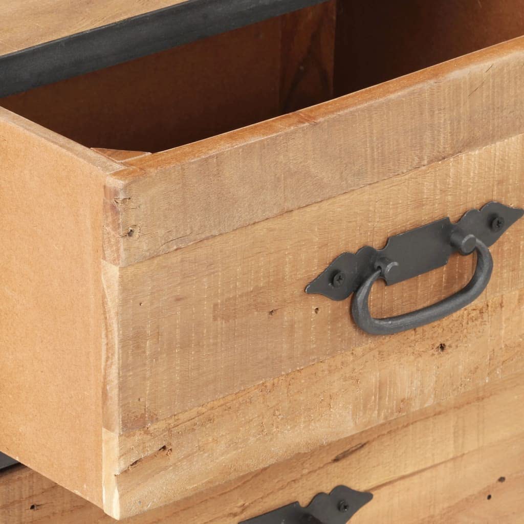 Solid Reclaimed Wood Nightstand with Storage - 15.7