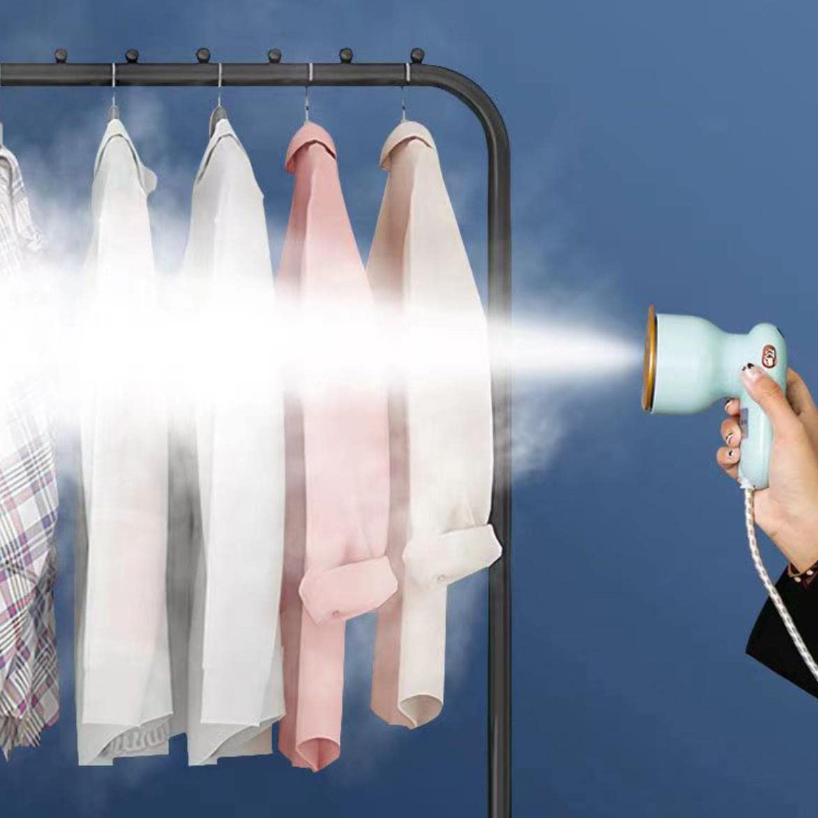 Professional Handheld Steam Iron - Portable Mini Clothes Iron with Hanging Function, Electric Garment Steamer for Wrinkle Removal at Home, Travel & Business - Perfect for Suits, Dresses, Shirts and Quick Outfit Refresh