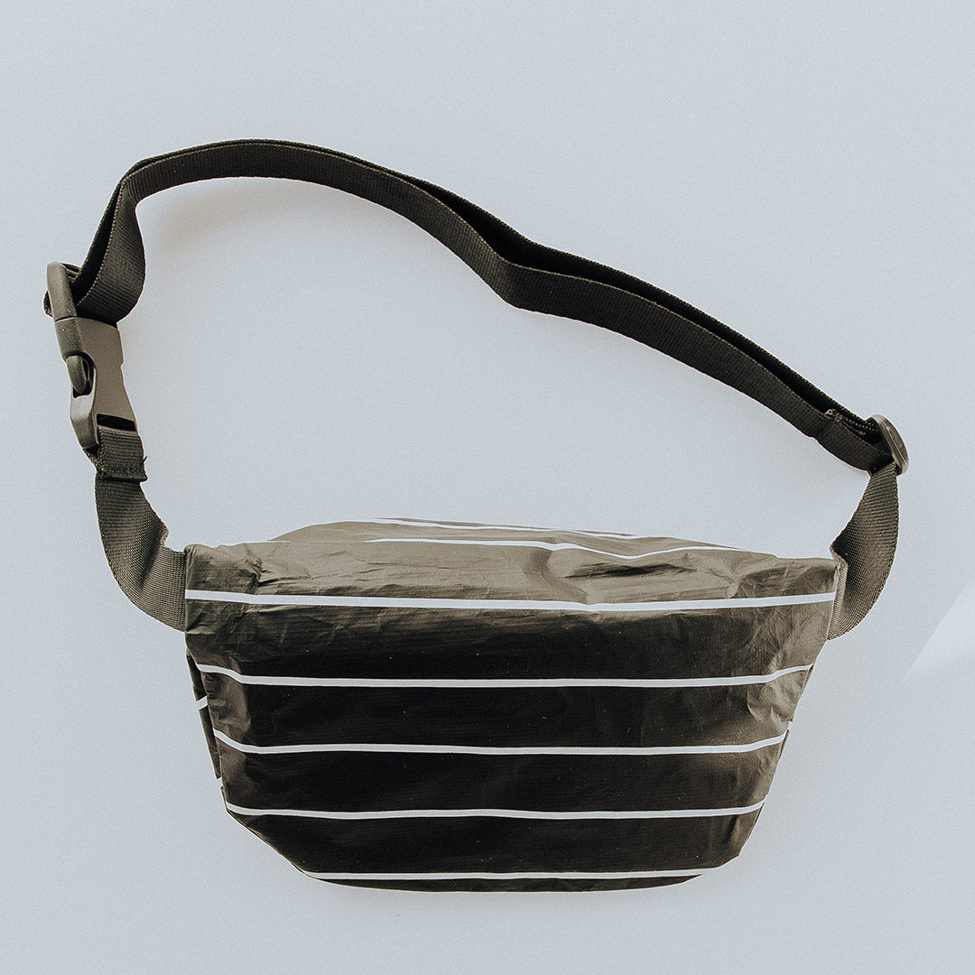 Aloha Pinstripe Mini Hip Pack - Stylish Waist Bag for Travel, Hiking & Festivals | Water-Resistant & Lightweight