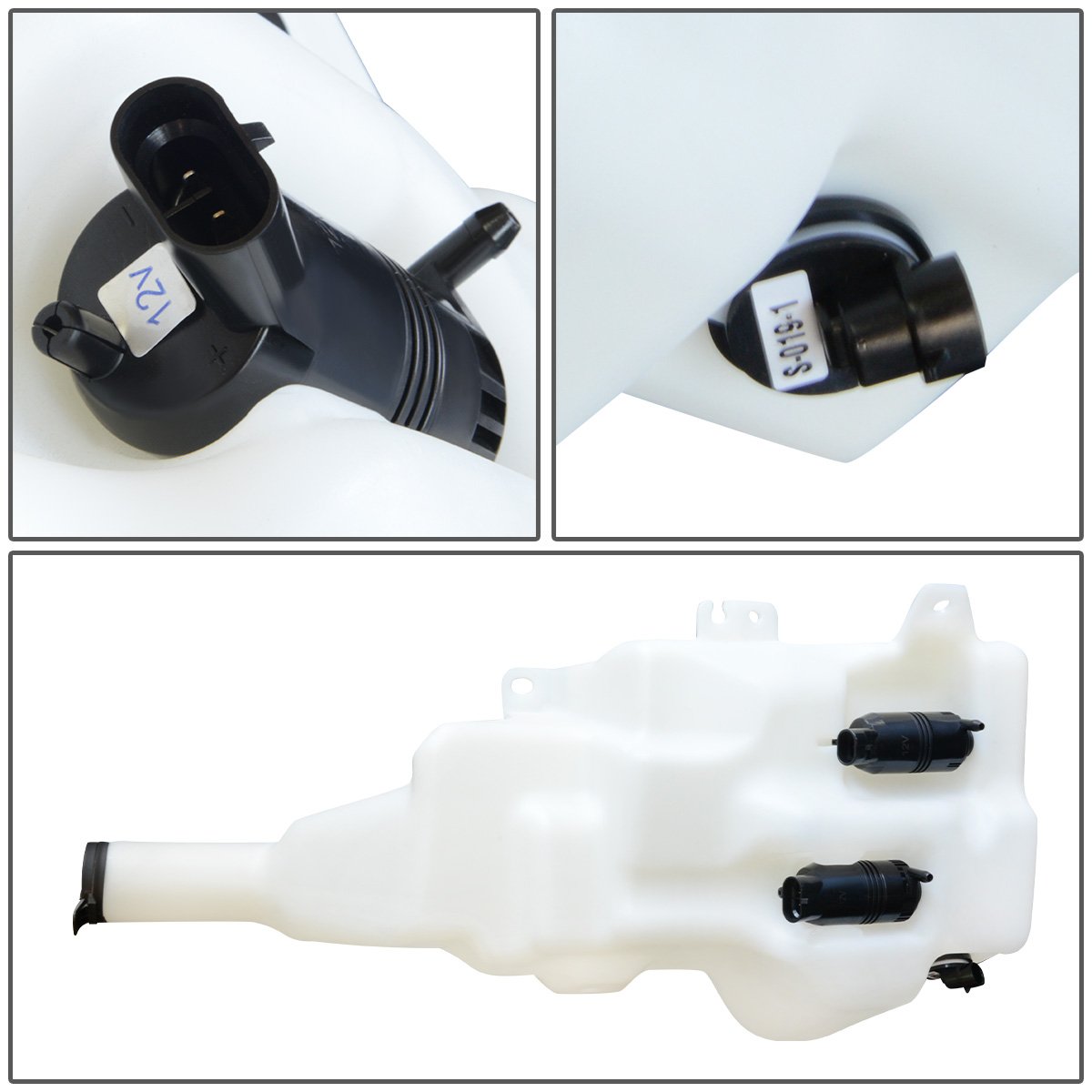 08-14 Cadillac CTS Windshield Washer Reservoir Tank with Level Sensor & Pump - Replacement Part for Windshield Cleaning System