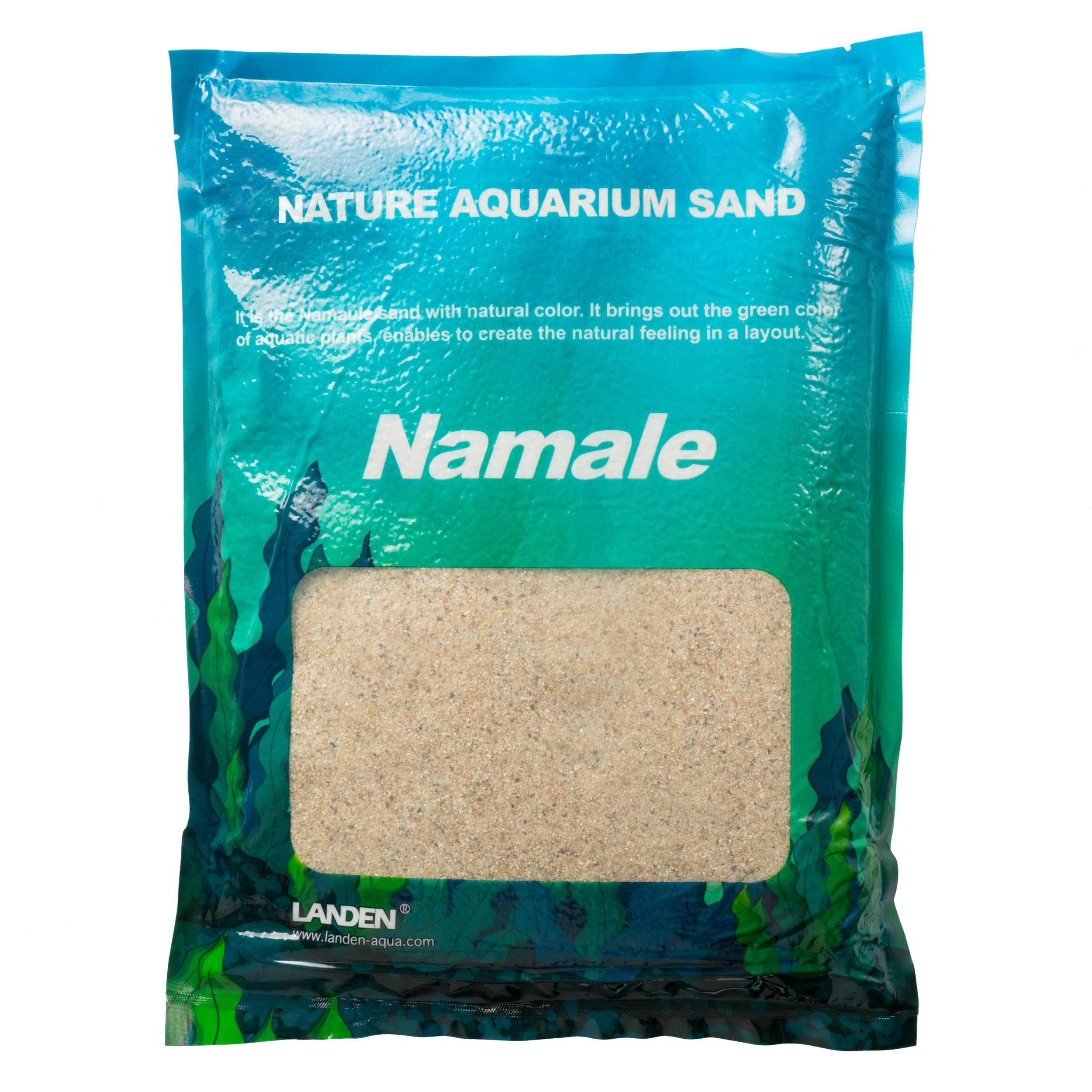 LANDEN Namale Aquarium Sand 2L (7 lbs) - Natural Fine Grain River Sand for Freshwater & Blackwater Biotope Tanks | Perfect for Aquascaping, Planted Tanks & Fish Habitat | Creates Stunning Underwater Landscapes for Shrimp, Betta & Tropical Fish