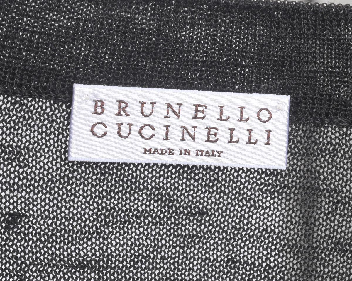 Brunello Cucinelli Black Oversize Sheer Knit Bead Sweater for Women - Elegant Loose Fit Pullover with Beaded Details | Perfect for Evening Parties, Date Nights & Holiday Gatherings