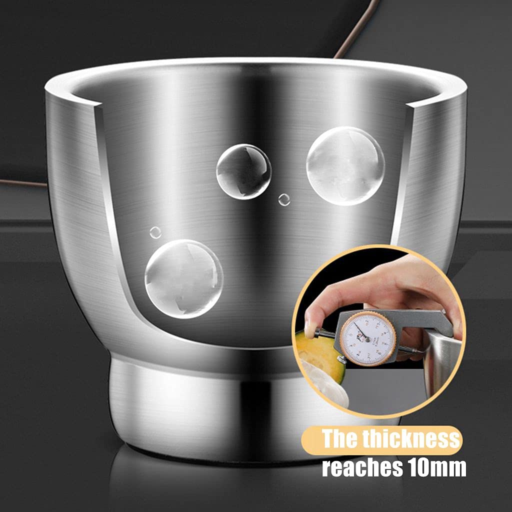 Premium 5 Inch Stainless Steel Mortar and Pestle Set - Large Capacity Heavy Duty Spice Grinder with Lid for Herbs, Garlic, Peppercorns & More - Perfect for Kitchen, Cooking, Grinding Spices & Making Fresh Pastes
