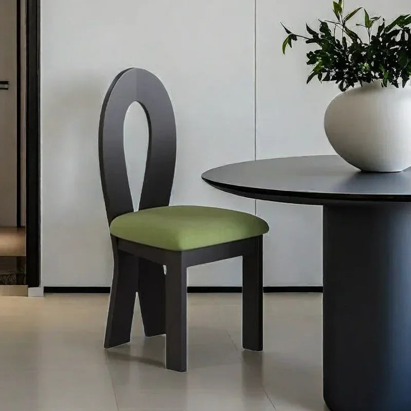 Stylish Modern Dining Chairs Set of 2 - Mid Century Design Wooden Kitchen Chairs with Upholstered Seat - Perfect for Dining Room, Kitchen, Breakfast Nook & Home Decor