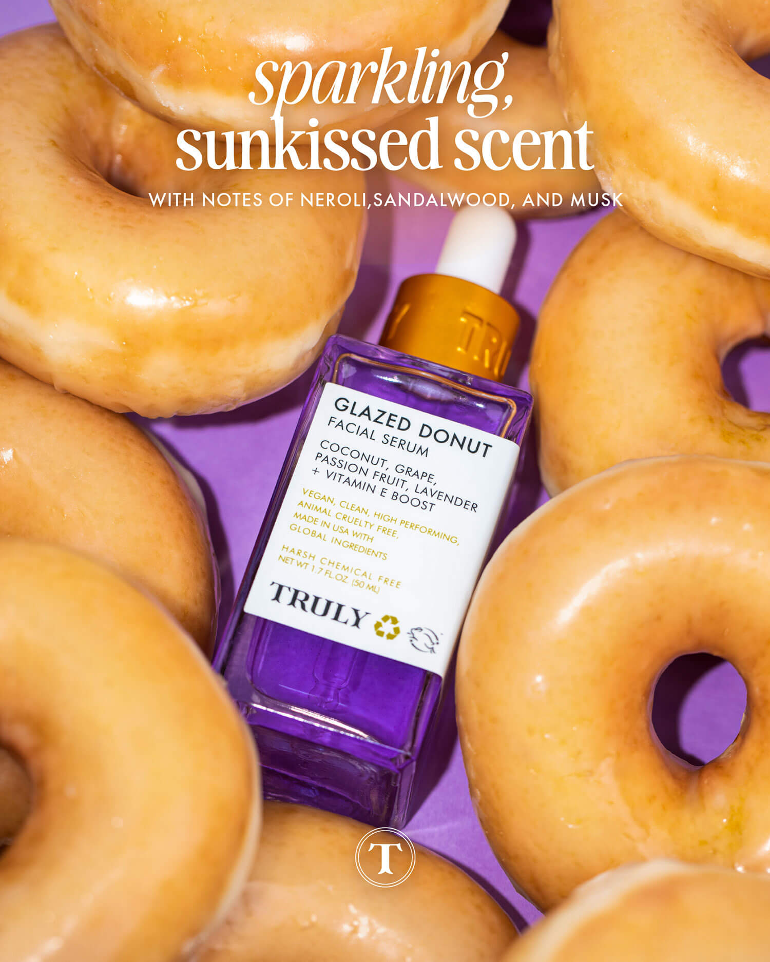 Glazed Donut Facial Serum - Hydrating & Brightening Skincare for Glowing Skin | Perfect for Daily Moisturizing & Nighttime Routine