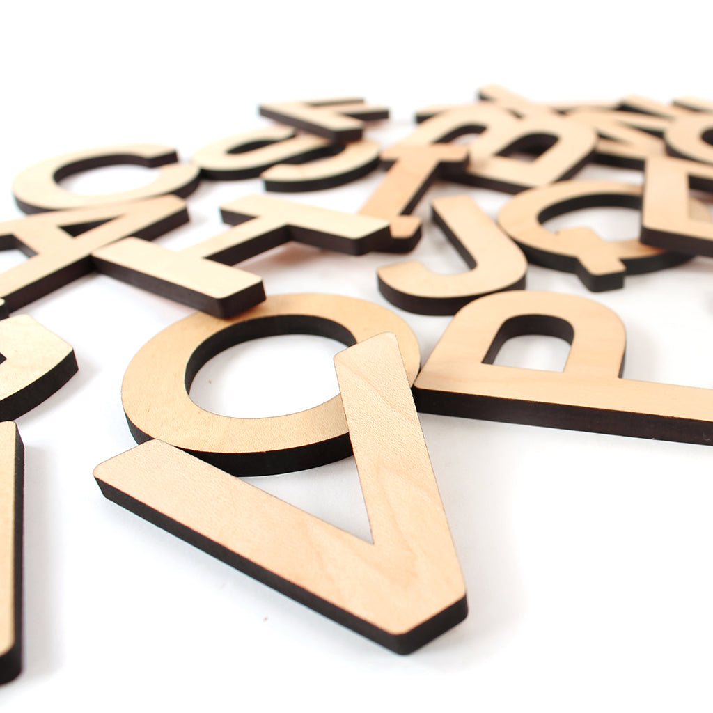 Uppercase Wooden Alphabet Letters - Educational Montessori Toys for Kids Learning ABCs - Perfect for Homeschooling, Preschool & Classroom Decor