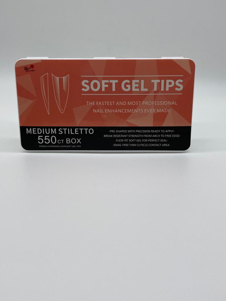 BE SOFT Gel Nail Tips - 550 Count - Professional Acrylic Nail Extensions for Salon & Home Manicures