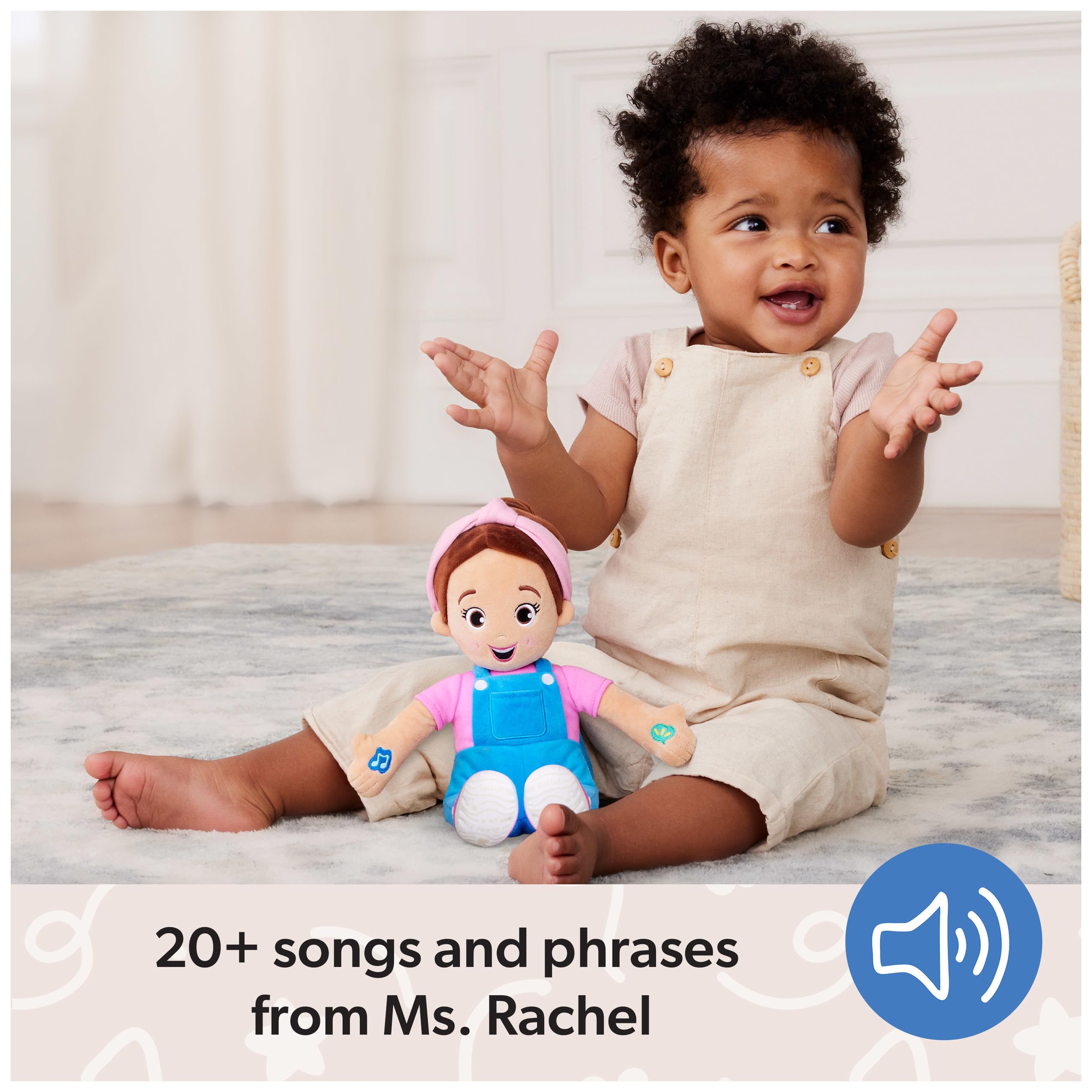 Ms. Rachel Official Speak & Sing Doll - 16” Interactive Toddler Toy with 4 Songs & 16+ Phrases - Educational Baby Toy for Boys & Girls Ages 6 Months to 3 Years - Perfect for Early Learning, Playtime & Speech Development