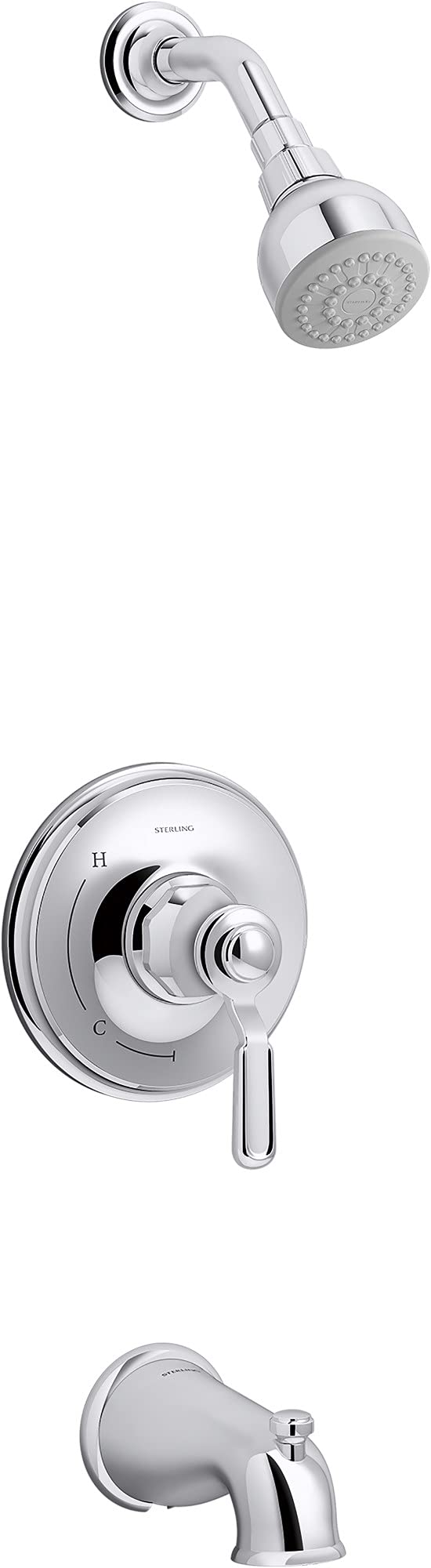 KOHLER Ludington Bath and Shower Faucet Trim Set - Chrome Finish, 2-Handle, 8-Inch Centerset - Perfect for Modern Bathroom Renovation and Spa-Like Shower Experience