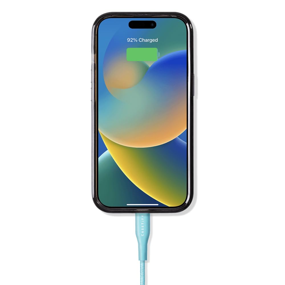 CASETiFY 60W USB-C to USB-C Fast Charging Cable 6.6ft (2m) - PD Charger Compatible with iPhone 15 Pro, Samsung Galaxy S23 Ultra, iPad Pro 2023 | Durable Nylon Braided & Tangle-Free Design | High-Speed Data Transfer & Power Delivery | Perfect for Travel, Home Office, Gaming, Car Charging & Daily Commute | Fast Charging Solution for Smartphones, Tablets, Laptops | Cotton Candy Pink | Ideal for Work from Home, Business Trips & On-the-Go Use | Great for Travel, Office, Home & Car Charging