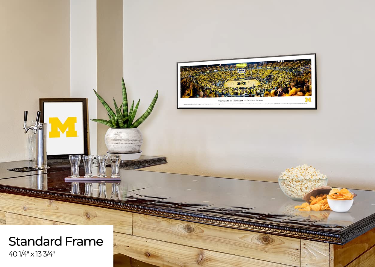Michigan Basketball Posters & Framed Wall Art - College Sports Decor by Blakeway Panoramas - Perfect for Dorm Rooms, Game Day Decor & Fan Cave Displays