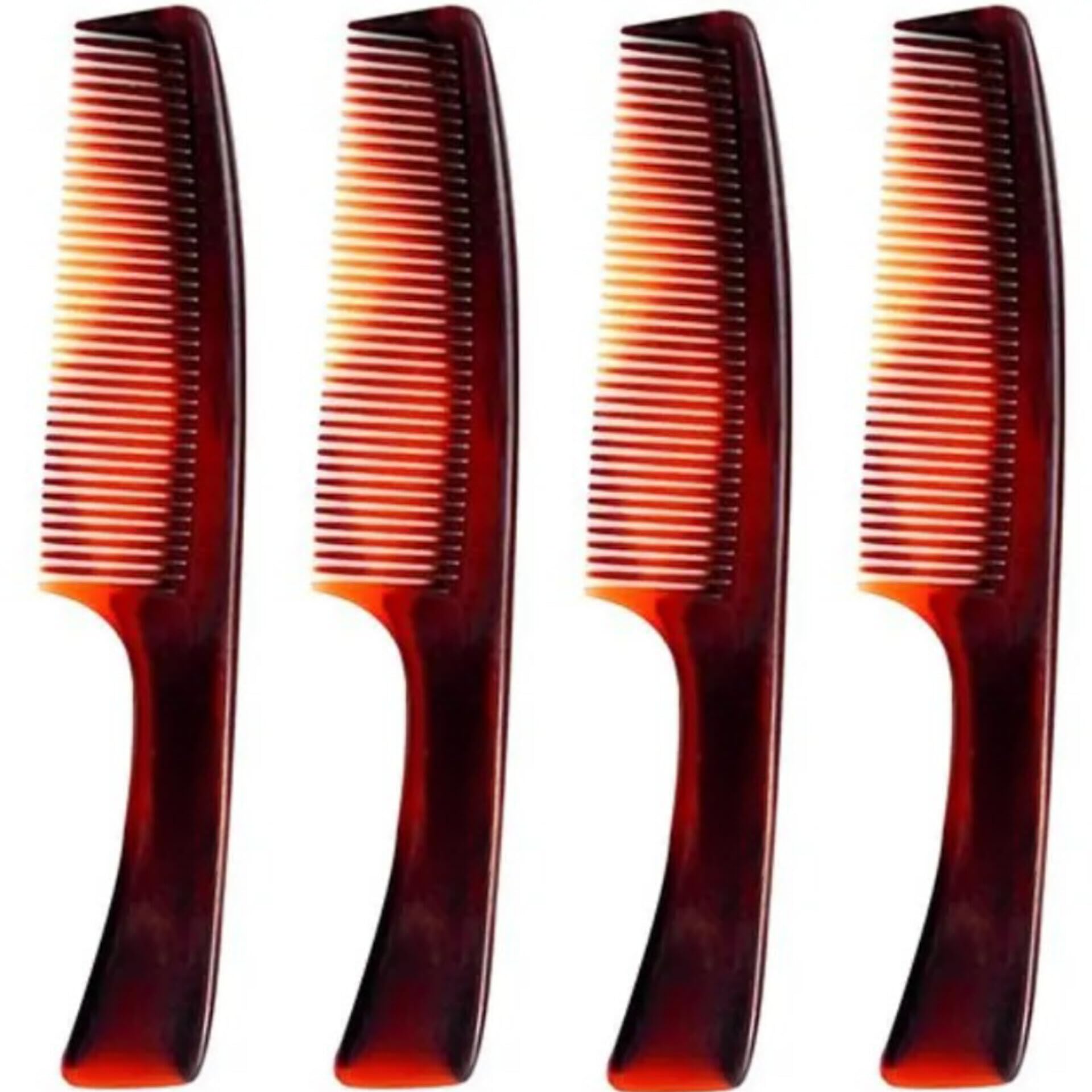 Mini Pocket Comb with Handle for Women - Compact Travel Hairbrush (Pack of 4) - Perfect for Purse, Travel, Gym & On-the-Go Styling