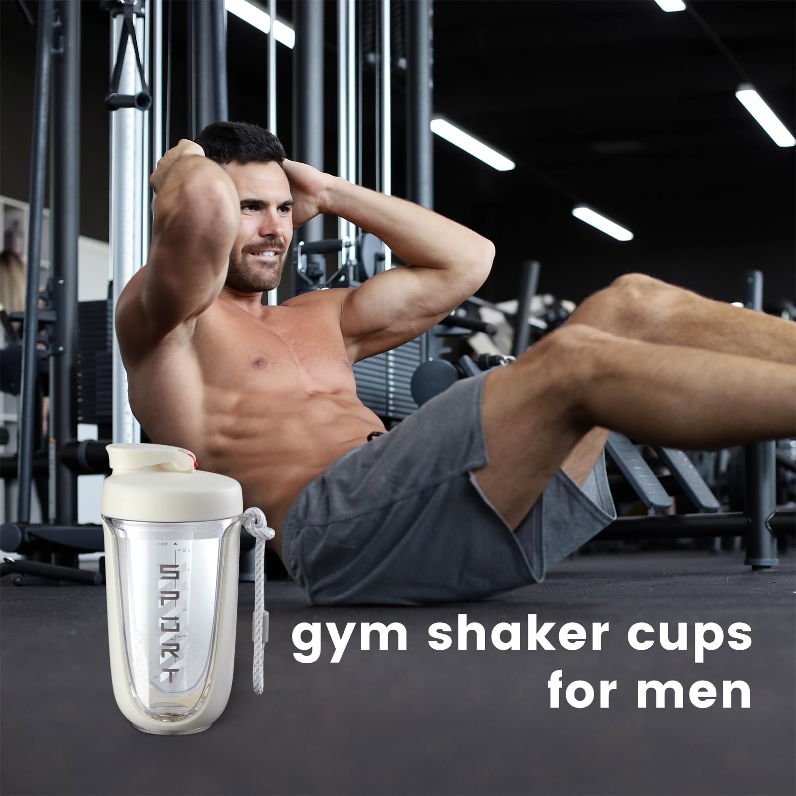 20oz Leak Proof Protein Shaker Bottle - Gym & Workout Shaker Cup for Protein Shakes, Pre-Workout Drinks & Weight Loss Supplements | Perfect for Fitness, Bodybuilding & Healthy Lifestyle